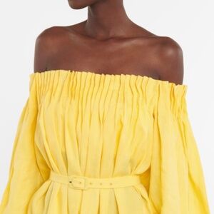 GABRIELA HEARST Martha off-shoulder linen maxi dress